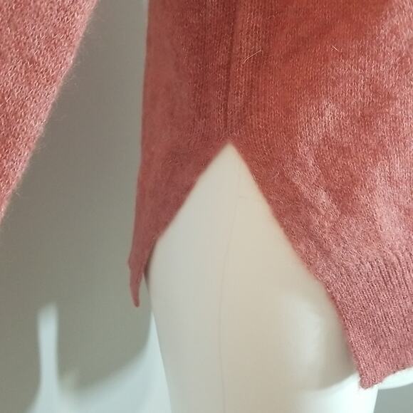 NWT 3.1 PHILLIP LIM Lofty Alpaca Blend Shirred Cuff Sweater In Dusty Coral - Picture 4 of 8